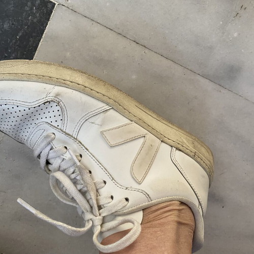 Veja sneakers size 39 used, white with beige sole