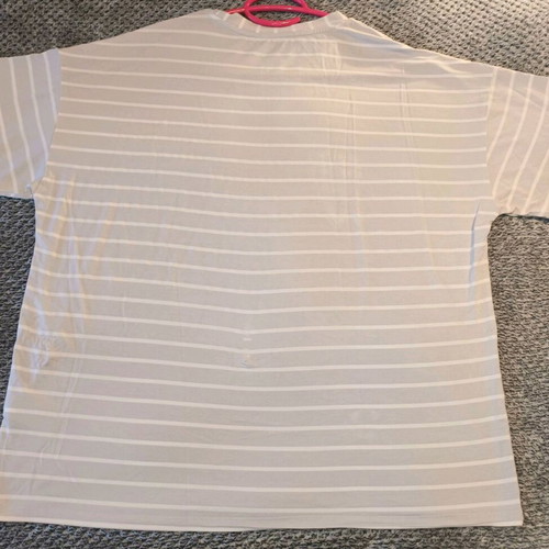 Women’s Classic T-shirt striped white-gray XXL like new