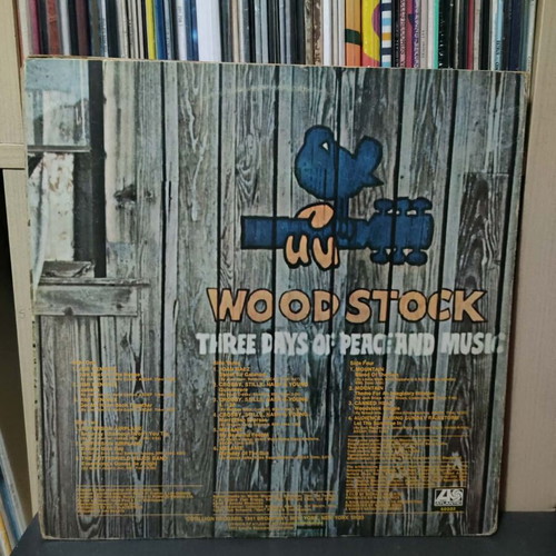 Woodstock two double record used, 80s Greek reissue, rock