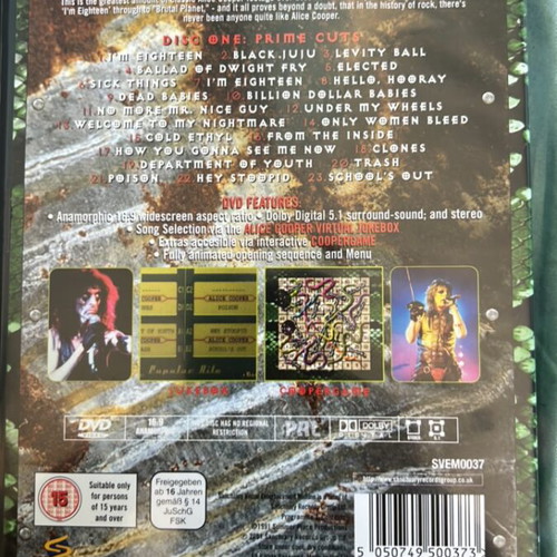 Alice Cooper Prime Cuts Special Edition DVD like new