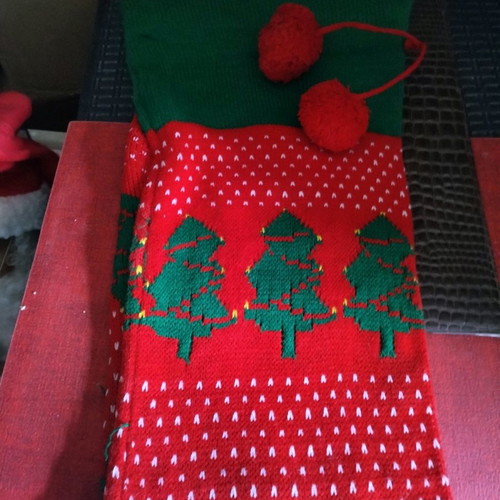 Wool Christmas stocking new, festive decorative