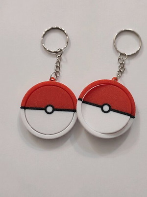 3D Printed Pokémon Keychain new, red