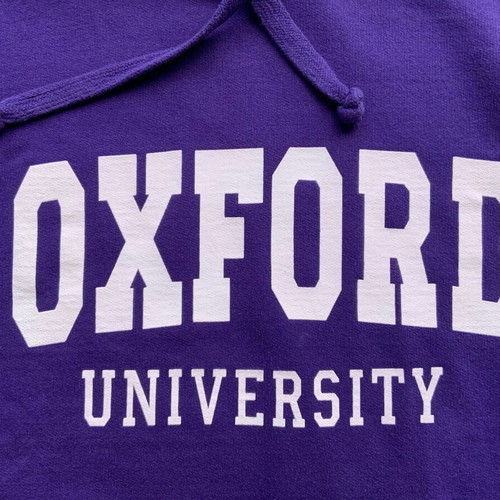 Oxford University men's hoodie sweatshirt new, size M, purple