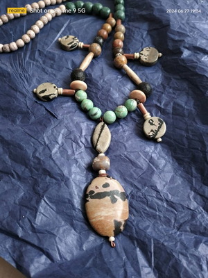 Handmade necklace from 100% natural materials, new