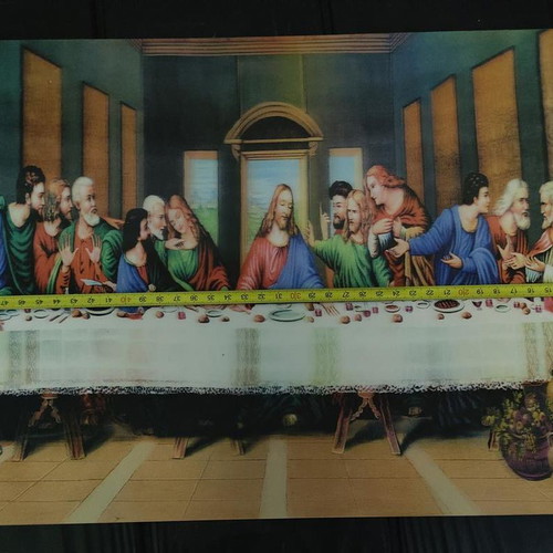 3D Last Supper Art Piece with Motion Effect 39x29cm like new