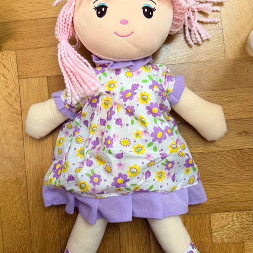 Fabric doll like new with floral dress