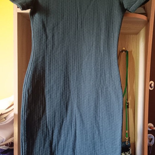 D&G Style Long Dress Medium Used, Soft Quilted Fabric, Black