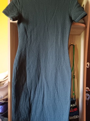 D&G Style Long Dress Medium Used, Soft Quilted Fabric, Black