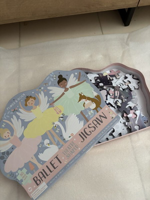 Ballet puzzle for children, ballerinas