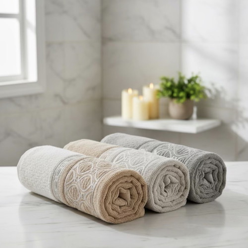 Premium towel set 3 pieces 100% Egyptian cotton luxury collection