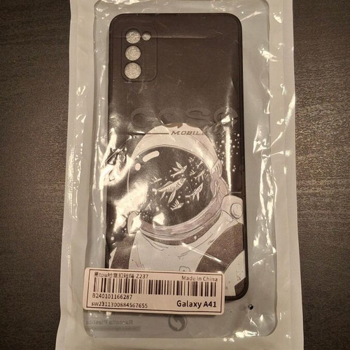 Samsung A41 phone case new, silicone with astronaut design