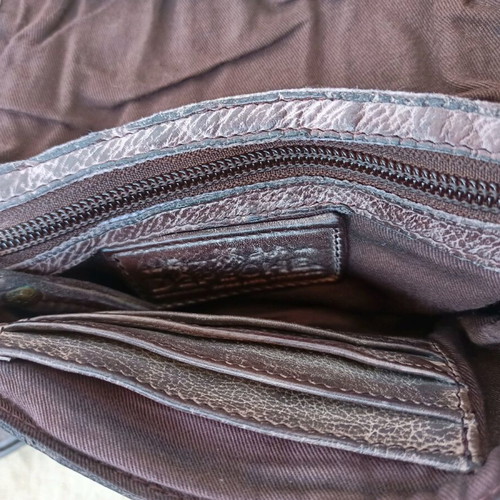 Vintage leather shoulder bag Depeche like new, brown
