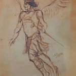Πίνακας ελαιοτυπία N. Gysis "Angel" σαν καινούργιος, τελαρωμένος καμβάς