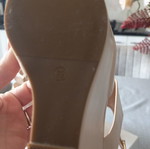 Platform sandals, beige, size 39