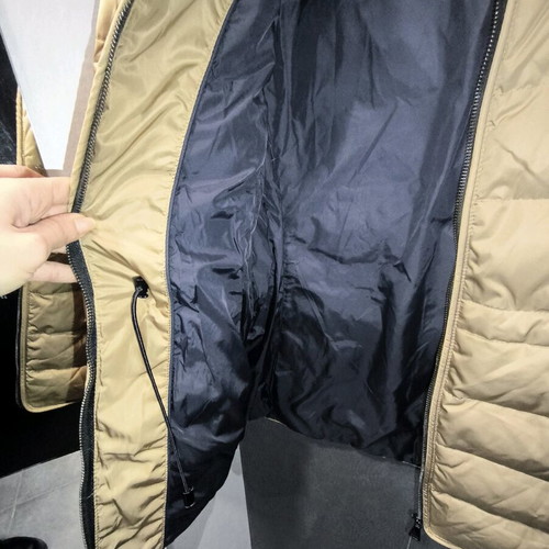 Zara down puffer jacket used, camel and gold colors
