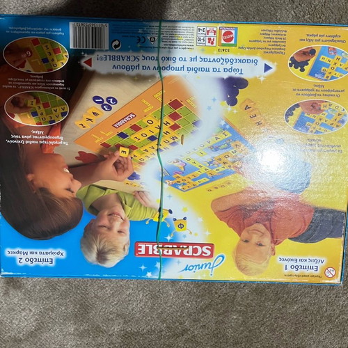 Junior Scrabble board game used, educational for kids