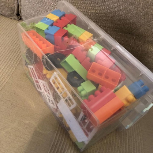 Building blocks used with storage container