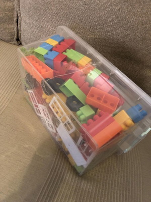 Building blocks used with storage container