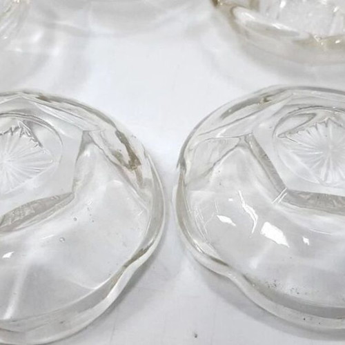 Vintage Glass Dessert Plates Set of 5 Like New