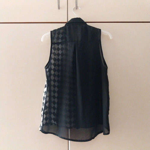 Tally Weidgl Sleeveless Shirt like new, two-tone, size S