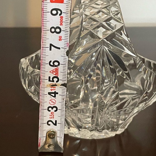 Crystal baskets collection like new, handmade cut crystal set of 4