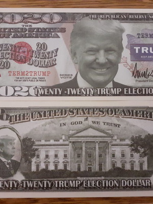 Fake Banknote America 2020 1,000,000 Dollars Trump Donald President new