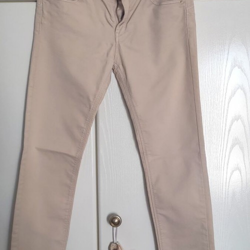 Stradivarius spring fabric pants beige size 40 like new