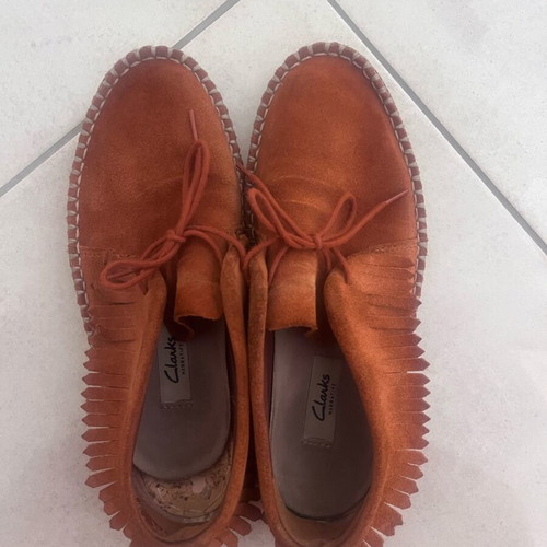 Clarks shoes like new, suede ceramic color, size 38