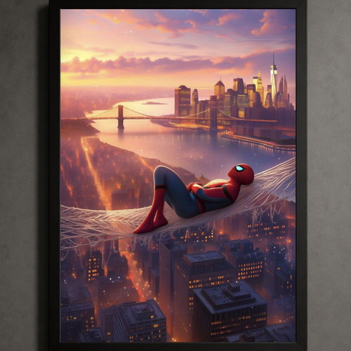 Spiderman framed print 30x40cm