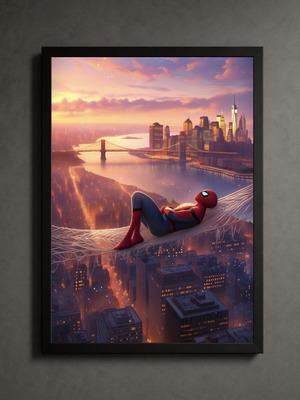 Spiderman framed print 30x40cm