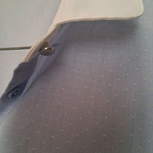 Marks & Spencer shirt like new, light blue with white polka dots