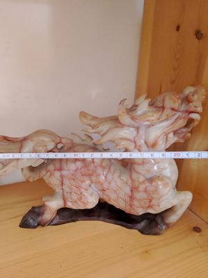 Large marble dragon like new