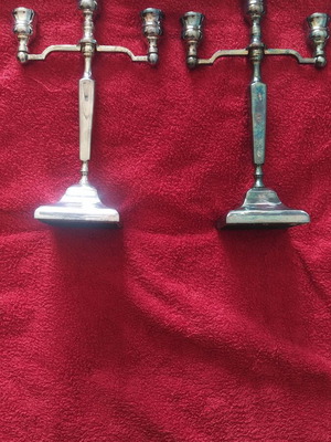 Solid silver candlesticks like new, bronze alloy, made in England
