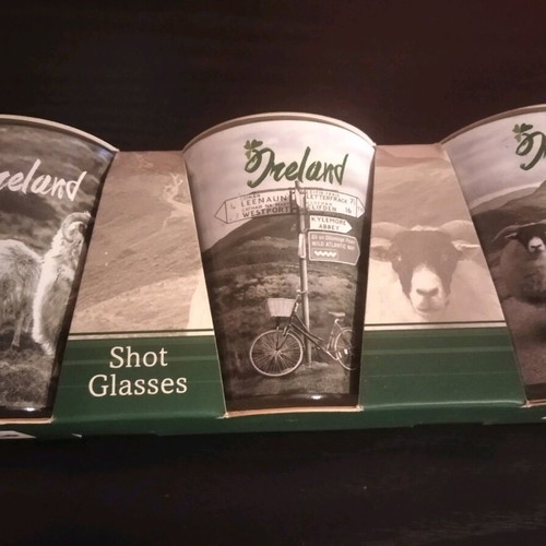Irish shot glasses new, set of 3 pieces