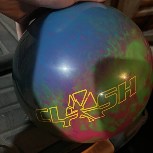Clash bowling ball pink/blue/green 15lb