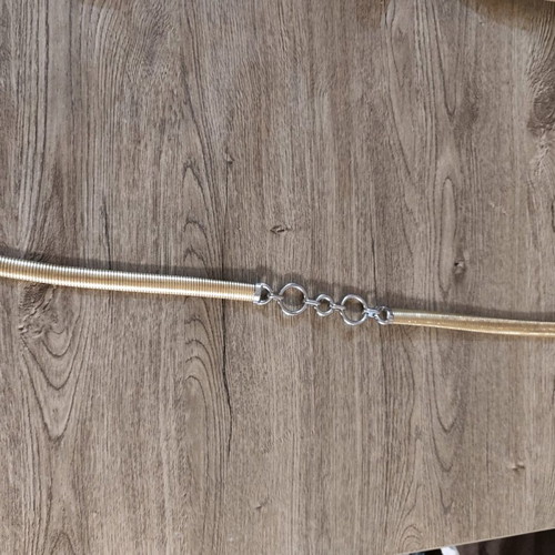 Zara vintage elastic belt "Snake" like new, gold and silver