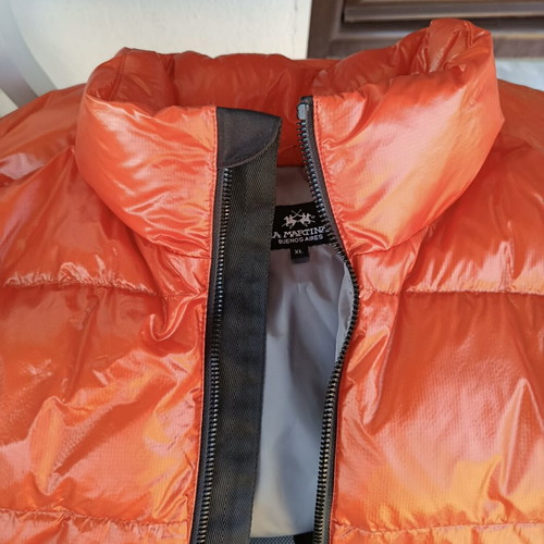 La Martina vest with down filling, like new, orange, size XL