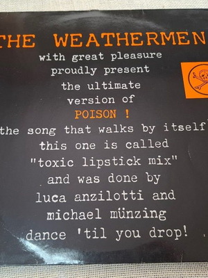The Weathermen Poison 12' ηλεκτρονικό maxi single