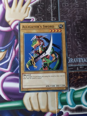 Alligator's Sword Yu-Gi-Oh! card near mint condition
