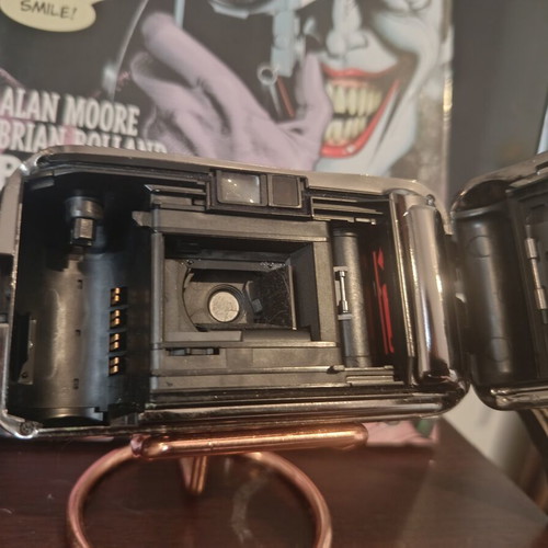 Olympus μ[mju:]-1 Limited Mirror Silver 35mm film camera used
