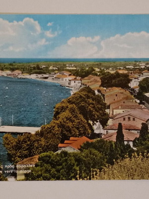 Postcard "Aigio - View Towards Beach" used, color