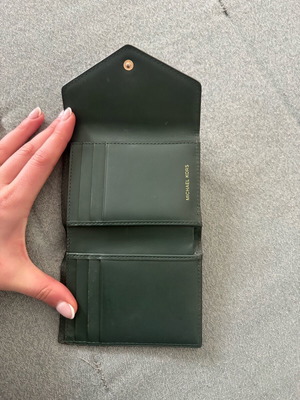 Michael Kors leather wallet used, green