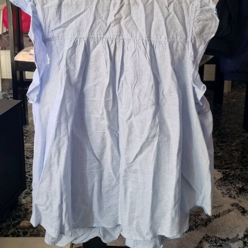 H&M women's shirt turquoise linen and cotton like new