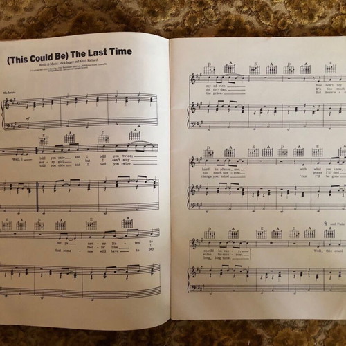 Rolling Stones 13 Selected Hits Sheet Music Book used