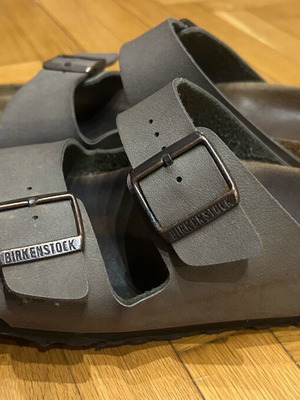 Birkenstock δερμάτινα σανδάλια μεταχειρισμένα, μέγεθος 41, γκρι