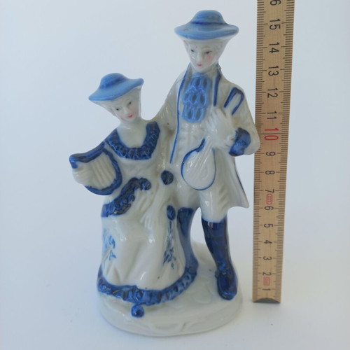 Set of 3 old porcelain figurines used, bibelot
