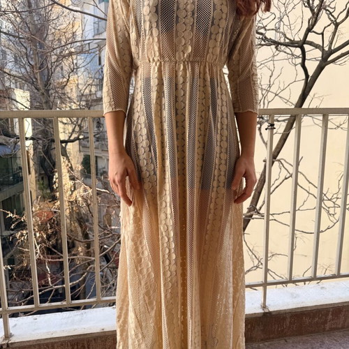 Nidodileda dress new, beige and gold