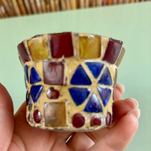 Ethnic colorful tealight candle holder