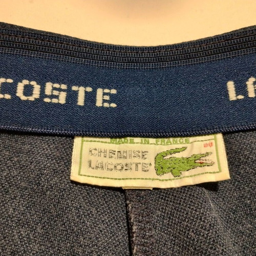 Lacoste men's vintage 80s shorts used, dark blue, size 4