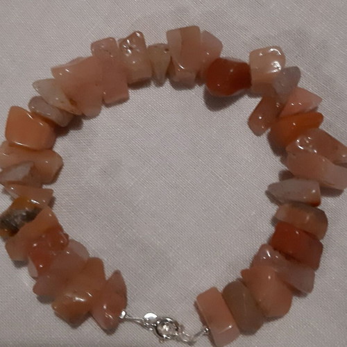 Edith bracelet with natural stones and 925 silver, new, handmade